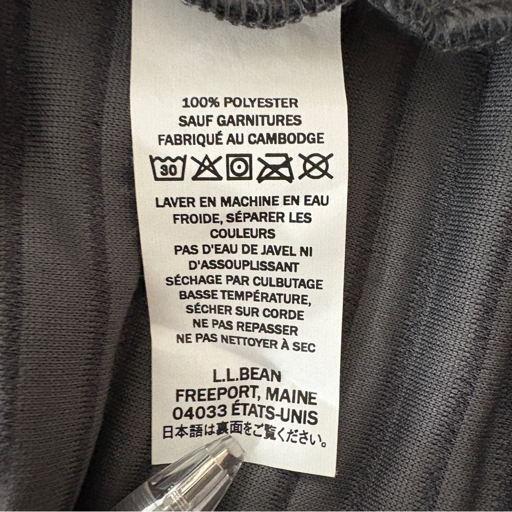 LL Bean Women's Airlight Knit Grey 1/4 Snap Front Pullover XS Hiking - Picture 7 of 8